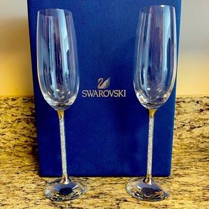 Swarovski Crystal Champagne Flutes (set of 2)